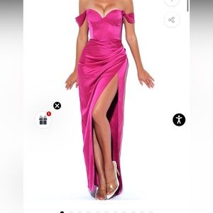 Fuschia evening gown